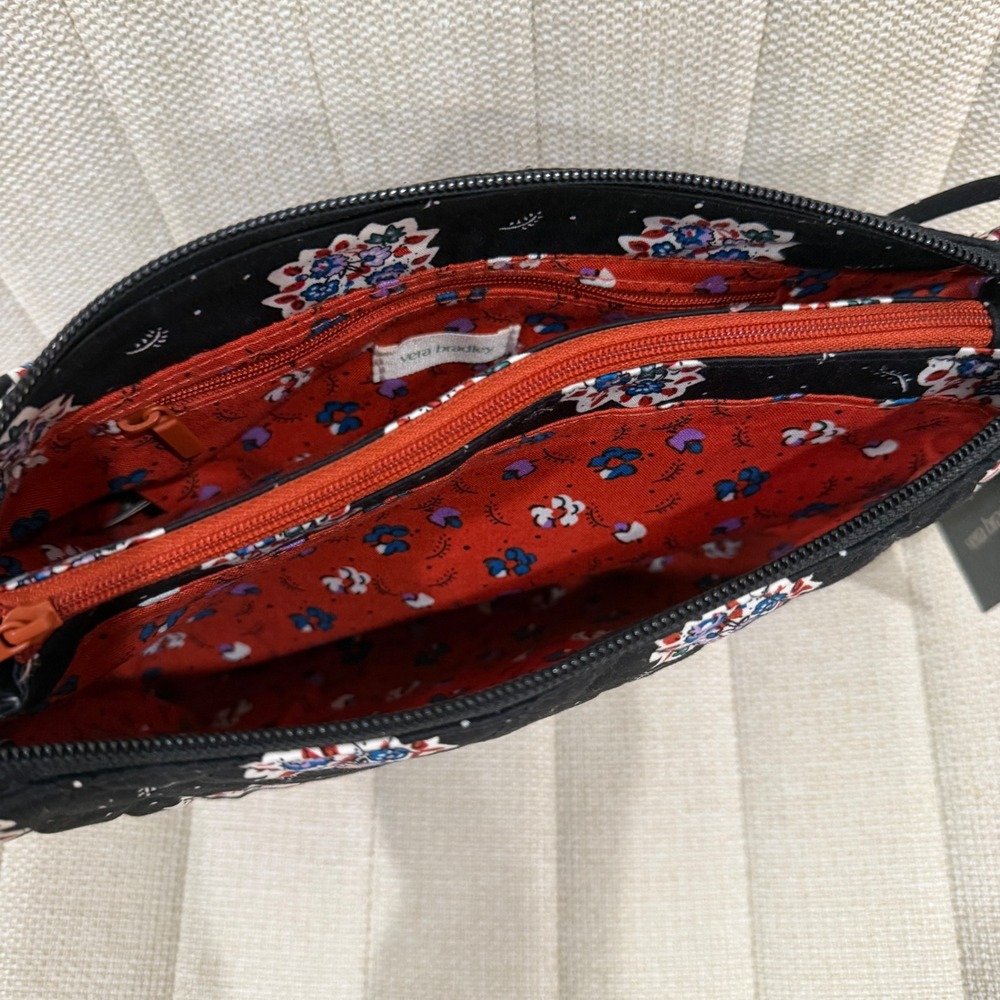 NEW Vera Bradley Foxbury Crossbody Bag Feathery Bouquets Quilted Floral Purse - Picture 6 of 8